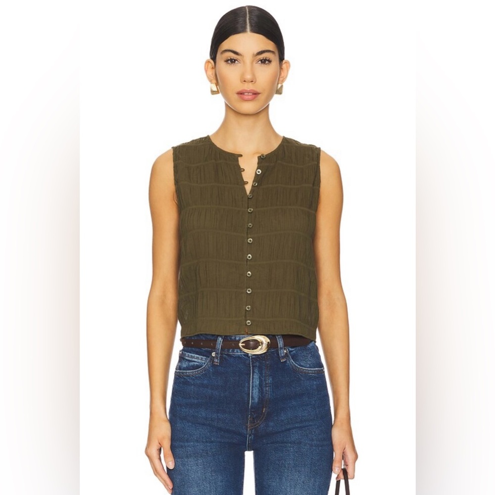 Frame Smocked Tank
